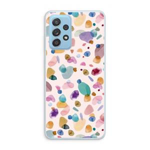 CaseCompany Terrazzo Memphis Pink: Samsung Galaxy A73 Transparant Hoesje