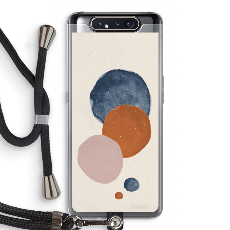 CaseCompany Geo #4: Samsung Galaxy A80 Transparant Hoesje met koord