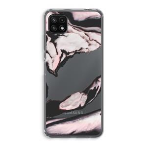 CaseCompany Roze stroom: Samsung Galaxy A22 5G Transparant Hoesje