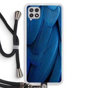 CaseCompany Pauw: Samsung Galaxy A22 4G Transparant Hoesje met koord