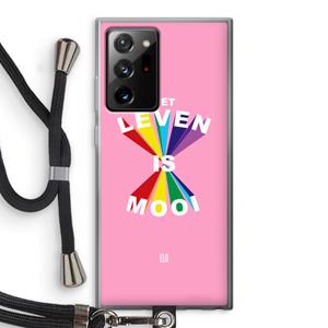 CaseCompany Het Leven Is Mooi: Samsung Galaxy Note 20 Ultra / Note 20 Ultra 5G Transparant Hoesje met koord