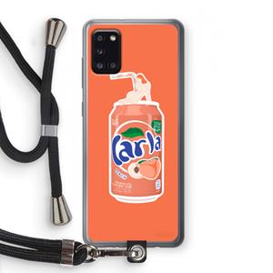 CaseCompany S(peach)less: Samsung Galaxy A31 Transparant Hoesje met koord