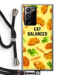 CaseCompany Eat Balanced: Samsung Galaxy Note 20 Ultra / Note 20 Ultra 5G Transparant Hoesje met koord