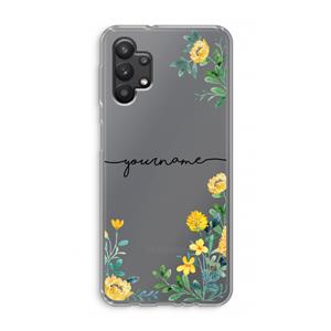 Gele bloemen: Samsung Galaxy A32 5G Transparant Hoesje