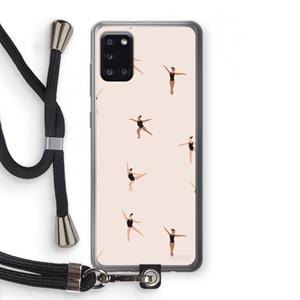 CaseCompany Dancing #1: Samsung Galaxy A31 Transparant Hoesje met koord