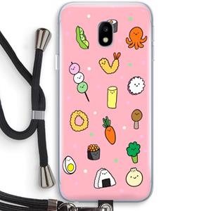 CaseCompany Happy bento friends: Samsung Galaxy J3 (2017) Transparant Hoesje met koord