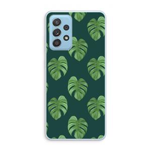 CaseCompany Monstera leaves: Samsung Galaxy A73 Transparant Hoesje