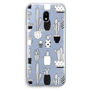 CaseCompany Cactusmotief: Samsung Galaxy J3 (2017) Transparant Hoesje