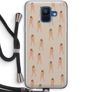 CaseCompany You're so golden: Samsung Galaxy A6 (2018) Transparant Hoesje met koord