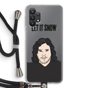 CaseCompany Let It Snow: Samsung Galaxy A32 5G Transparant Hoesje met koord