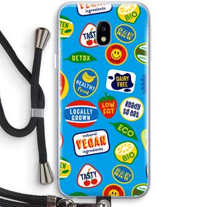 CaseCompany Fruitsticker: Samsung Galaxy J3 (2017) Transparant Hoesje met koord