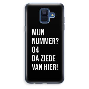 CaseCompany Da ziede van hier - Zwart: Samsung Galaxy A6 (2018) Transparant Hoesje
