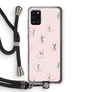 CaseCompany Dancing #3: Samsung Galaxy A31 Transparant Hoesje met koord