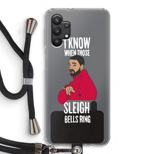 CaseCompany Sleigh Bells Ring: Samsung Galaxy A32 5G Transparant Hoesje met koord