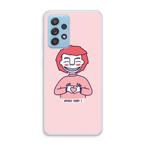 CaseCompany Hartje: Samsung Galaxy A73 Transparant Hoesje