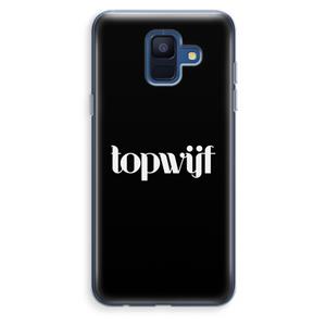 CaseCompany Topwijf Zwart: Samsung Galaxy A6 (2018) Transparant Hoesje