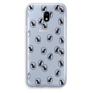 CaseCompany Miauw: Samsung Galaxy J3 (2017) Transparant Hoesje
