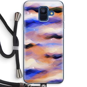 CaseCompany Donkere Wolken: Samsung Galaxy A6 (2018) Transparant Hoesje met koord