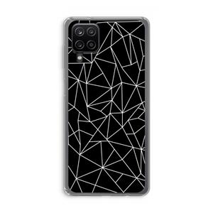 CaseCompany Geometrische lijnen wit: Samsung Galaxy A12 Transparant Hoesje