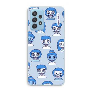 CaseCompany Gezichtjes: Samsung Galaxy A73 Transparant Hoesje