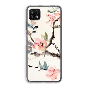 CaseCompany Japanse bloemen: Samsung Galaxy A22 5G Transparant Hoesje