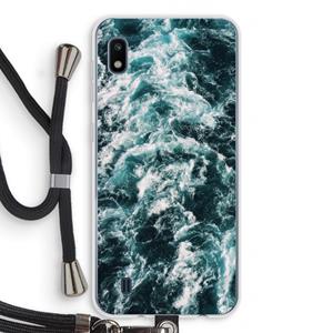 CaseCompany Zee golf: Samsung Galaxy A10 Transparant Hoesje met koord