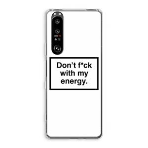 CaseCompany My energy: Sony Xperia 1 III Transparant Hoesje