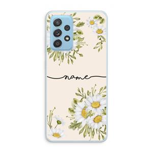 CaseCompany Daisies: Samsung Galaxy A73 Transparant Hoesje