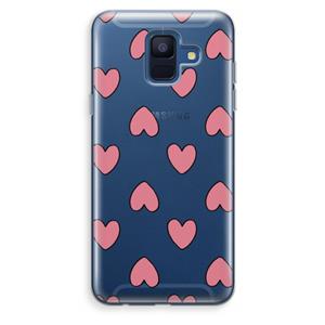 CaseCompany Ondersteboven verliefd: Samsung Galaxy A6 (2018) Transparant Hoesje