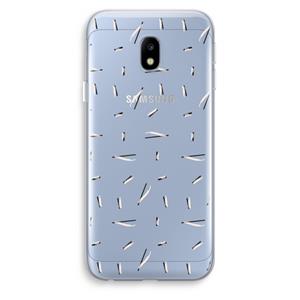 CaseCompany Hipster stripes: Samsung Galaxy J3 (2017) Transparant Hoesje