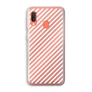 CaseCompany Strepen zwart-wit: Samsung Galaxy A20e Transparant Hoesje