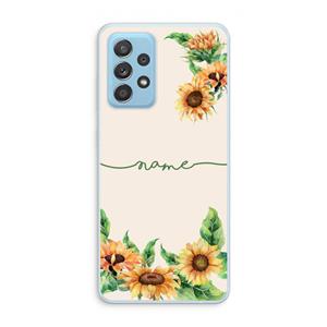 CaseCompany Zonnebloemen: Samsung Galaxy A73 Transparant Hoesje