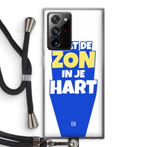 CaseCompany Laat de zon in je hart: Samsung Galaxy Note 20 Ultra / Note 20 Ultra 5G Transparant Hoesje met koord