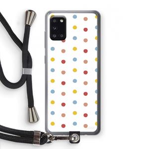 CaseCompany Bollen: Samsung Galaxy A31 Transparant Hoesje met koord
