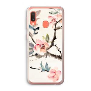 CaseCompany Japanse bloemen: Samsung Galaxy A20e Transparant Hoesje