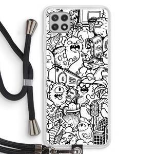 CaseCompany Vexx City #2: Samsung Galaxy A22 4G Transparant Hoesje met koord