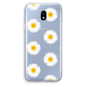 CaseCompany Margrietjes: Samsung Galaxy J3 (2017) Transparant Hoesje