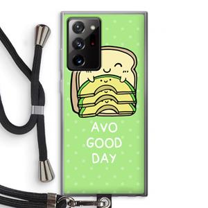 CaseCompany Avo Good Day: Samsung Galaxy Note 20 Ultra / Note 20 Ultra 5G Transparant Hoesje met koord