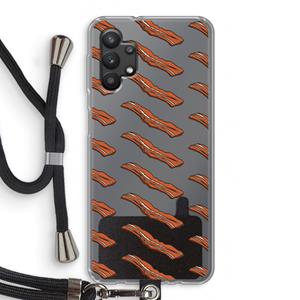 CaseCompany Bacon to my eggs #2: Samsung Galaxy A32 5G Transparant Hoesje met koord