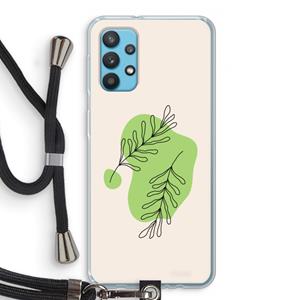 CaseCompany Beleaf in you: Samsung Galaxy A32 4G Transparant Hoesje met koord