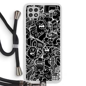 CaseCompany Vexx Black City : Samsung Galaxy A22 4G Transparant Hoesje met koord