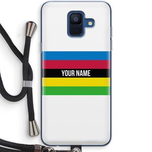 CaseCompany WK Wielrennen: Samsung Galaxy A6 (2018) Transparant Hoesje met koord
