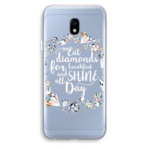 CaseCompany Diamonds: Samsung Galaxy J3 (2017) Transparant Hoesje