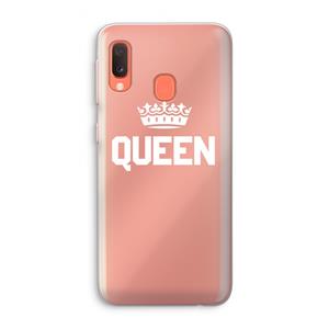 CaseCompany Queen zwart: Samsung Galaxy A20e Transparant Hoesje