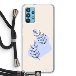CaseCompany Leaf me if you can: Samsung Galaxy A32 4G Transparant Hoesje met koord
