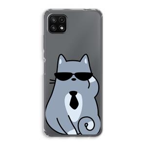 CaseCompany Cool cat: Samsung Galaxy A22 5G Transparant Hoesje