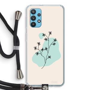 CaseCompany Love your petals: Samsung Galaxy A32 4G Transparant Hoesje met koord