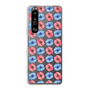CaseCompany Klaproosjes: Sony Xperia 1 III Transparant Hoesje
