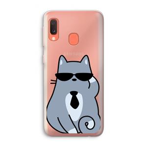 CaseCompany Cool cat: Samsung Galaxy A20e Transparant Hoesje