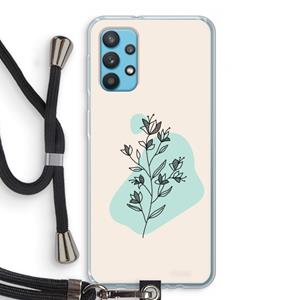 CaseCompany Violets are blue: Samsung Galaxy A32 4G Transparant Hoesje met koord